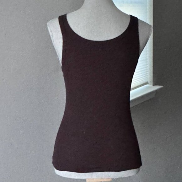 BANANA REPUBLIC Cotton Blend Sexy Tank Top in Chocolate Brown - Size Small - Picture 7 of 7